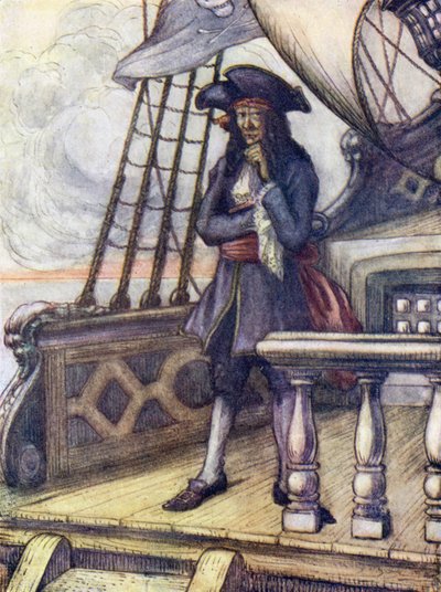 Quarter Deck, waar Hook alleen liep door Flora White