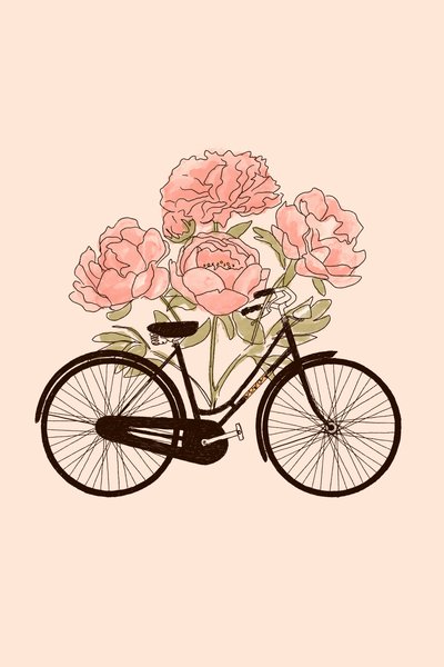 Fiets en Bloem: Parijs, 2022 door Florent Bodart