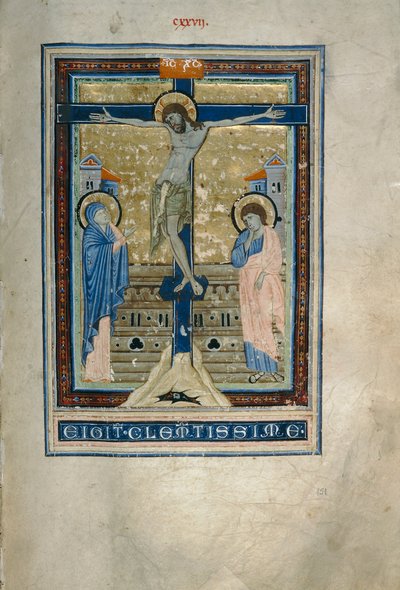 Kruisiging (Cod. Conventi Soppressi, ms. 233, c. 151) door Florentine School