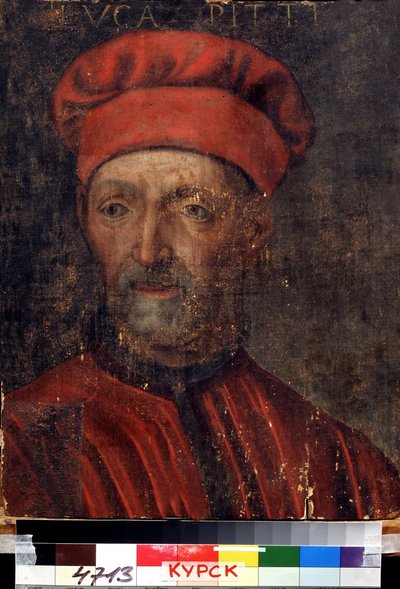 Portret van de rijke Florentijnse bankier Luca Pitti door Florentine School