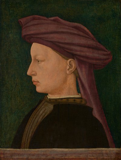 Profielportret van een jonge man door Florentine school