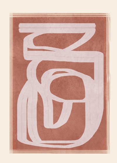 Aardse abstracte stroming door Flow Line