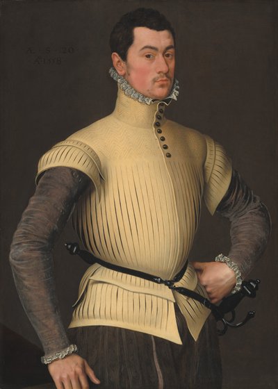 Portret van een Jonge Man door Follower of Antonis Mor