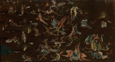 Het Laatste Oordeel (fragment), ca. 1530-1540 door Follower of Hieronymus Bosch