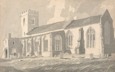 Zuidzijde van Catfield Church, Norfolk door Follower of John Sell Cotman