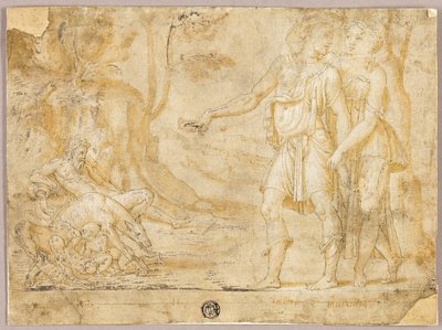 Faustulus en Merentia Ontdekken Romulus en Remus door Fontainebleau School