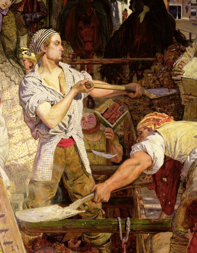 Werk: Arbeider met anjer in zijn mond door Ford Madox Brown