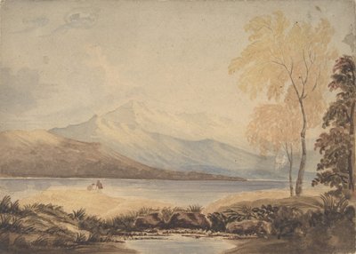 Landschap in het Lake District, begin 19e eeuw door Formerly attributed to Copley Fielding.