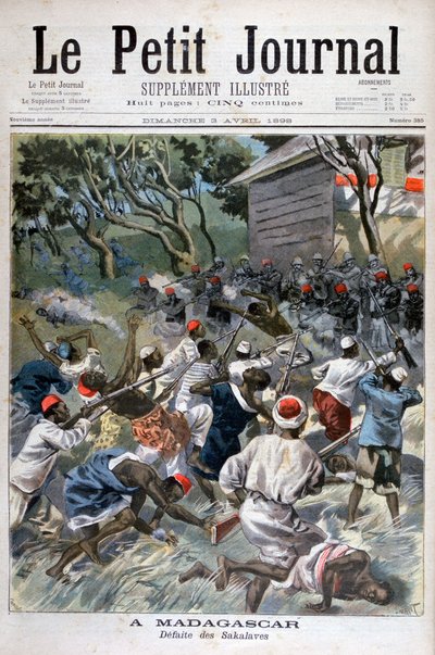 Nederlaag van de Sakalava, Madagaskar, 1898 door Fortuné Méaulle