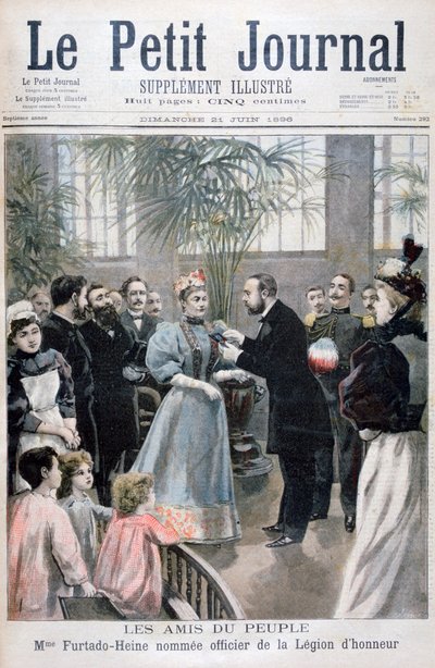 Mevrouw Furtado-Heine benoemd tot Officier van het Legioen van Eer, 1896 door Fortuné Méaulle