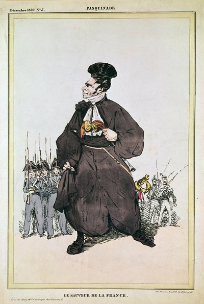 Karikatuur van Baron Pasquier als Redder van Frankrijk door Fortune Delarue