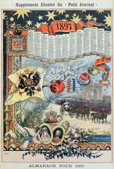 Almanak voor het jaar 1897 (Gravure) door Fortune Louis Meaulle