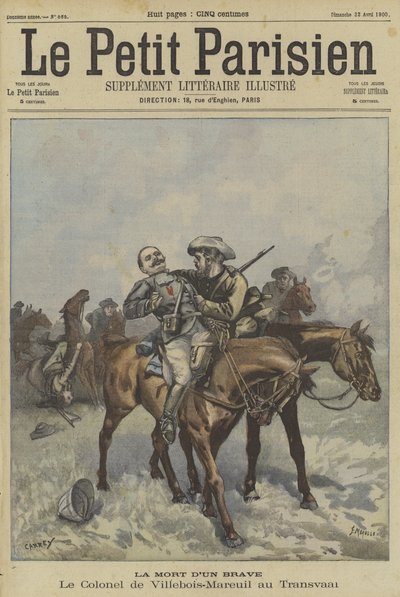 Dood van kolonel Villebois-Mareuil in Transvaal door Fortune Louis Meaulle