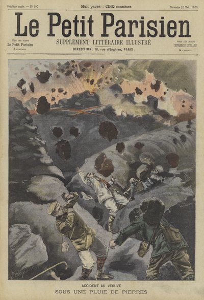 Uitbarsting van de Vesuvius door Fortune Louis Meaulle