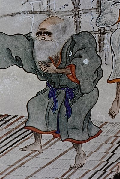De grote leiders van de achttiende-eeuwse Ainu: Itokoi en Shinichi uit Akkeshi, Chosama uit Uraashibetsu en Shonko uit Noshappu, in het bijzonder, illustratie door Fosco Maraini
