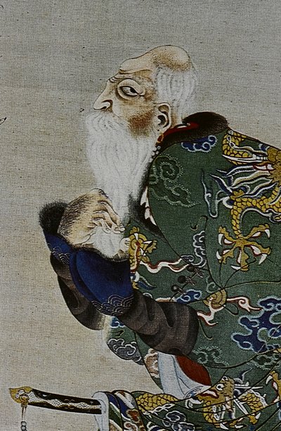 De grote leiders van de achttiende-eeuwse Ainu: Itokoi en Shinichi uit Akkeshi, Chosama uit Uraashibetsu en Shonko uit Noshappu, in het bijzonder, illustratie door Fosco Maraini