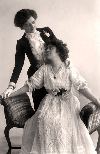 Lily Elsie 1886-1962 en Adrienne Augarde 1882-1913, Engelse actrices, 1907 door Foulsham and Banfield