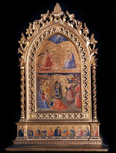Aankondiging en aanbidding der wijzen door Fra  Angelico