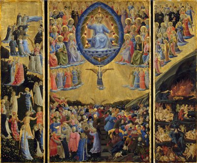 Het Laatste Oordeel (Gevleugeld Altaar, begin 15e eeuw) door Fra  Angelico