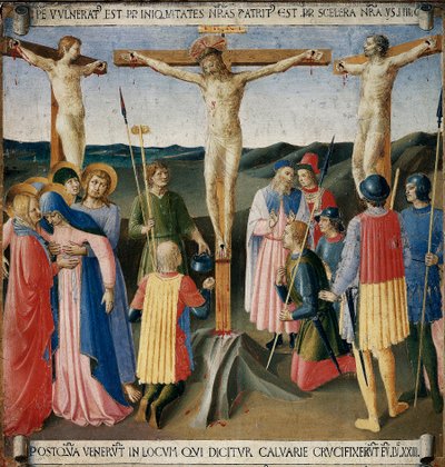 De kruisiging. Leven van Christus, Armadio degli Argenti door Fra  Angelico
