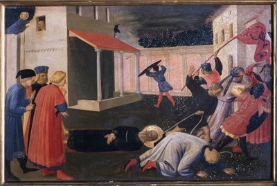 Het martelaarschap van Sint Marcus. Tabernakel van de Linaioli door Fra  Angelico