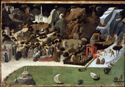 Thebaide - Scènes uit het leven van de woestijnvaders door Fra (c.1387 1455) Angelico