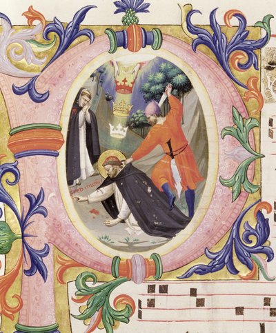 Missaal 558 f.68v Geïllustreerde initiaal 