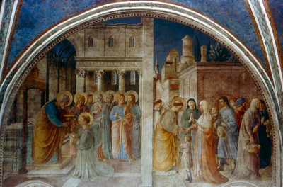 St. Petrus wijdt St. Stefanus tot diaken, midden 15e eeuw door Fra Angelico