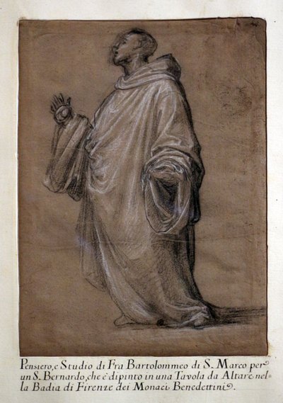 studie van Sint Bernardus voor madonna carondelet door Fra Bartolomeo
