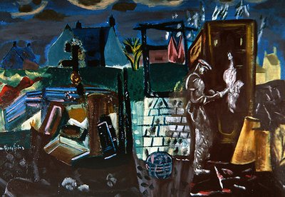 Bijgebouwen, ca.1935 door Frances Hodgkins