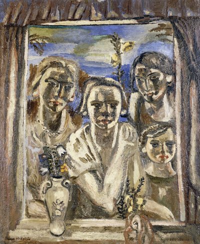 De familie, ca. 1926-1930 door Frances Hodgkins