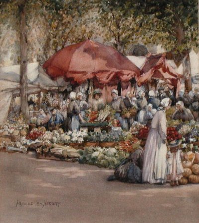 Marktdag, Noord-Frankrijk ca. 1910 door Frances Nesbitt