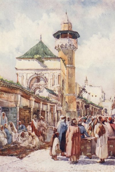 Moskee van Sidi Ben Ziad, Tunis, de veilingdag door Frances Nesbitt