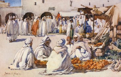 De fruitmarkt, Biskra door Frances Nesbitt