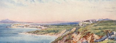 De locatie van Carthago vanaf Sidi Bou Said door Frances Nesbitt