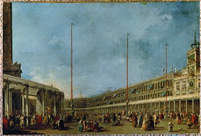 De Doge van Venetië volgt de Corpus Domini processie ... door Francesco (circle of) Guardi