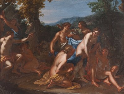 Diana und Callisto mit Nymphen door Francesco Albani
