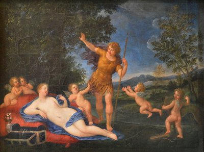 Frans: Vénus et Adonis Venus en Adonis door Francesco Albani