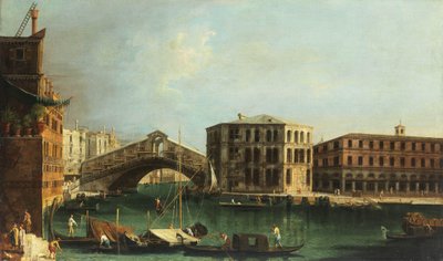 Francesco Albotto Rialtobrug en Paleis Camerlenghi door Francesco Albotto