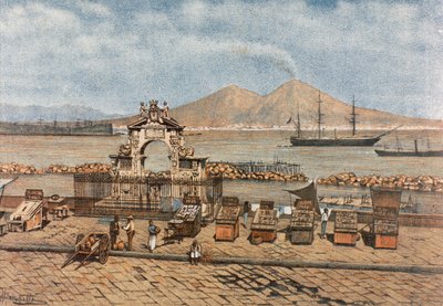Strand van Santa Lucia in Napels door Francesco Aversano