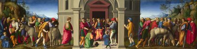 Jozef ontvangt zijn broers, ca. 1515 door Francesco Bacchiacca