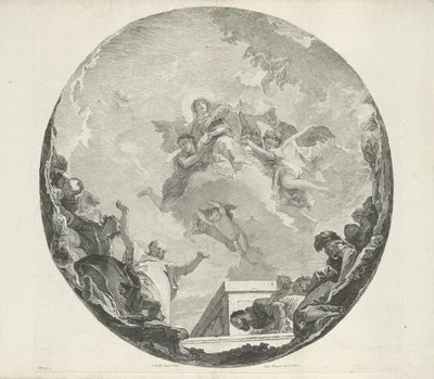 Hemelvaart van Maria door Francesco Bartolozzi (attributed to)