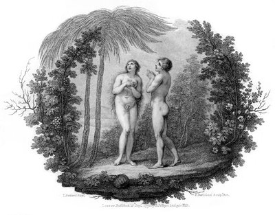 Adam en Eva, 1796 door Francesco Bartolozzi