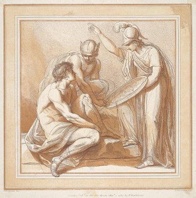 Mercurius, Minerva en Paris door Francesco Bartolozzi