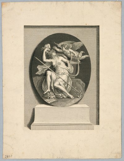 Muse met de Dramatische Maskers door Francesco Bartolozzi