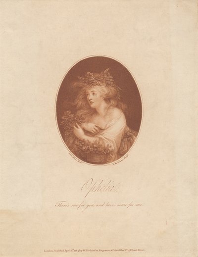 Ophelia: Hier is Ruit voor Jou en Hier is wat voor Mij door Francesco Bartolozzi
