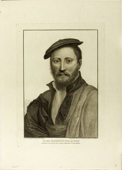 Portret van een man door Francesco Bartolozzi