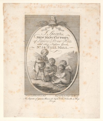 Handelskaart, J Speratis door Francesco Bartolozzi