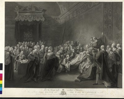 William Pitt De dood van de graaf van Chatham door Francesco Bartolozzi