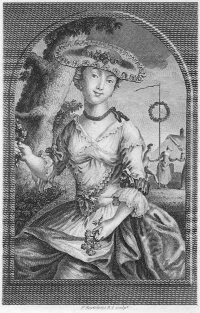 Jonge vrouw, ca. 1740-1810 door Francesco Bartolozzi
